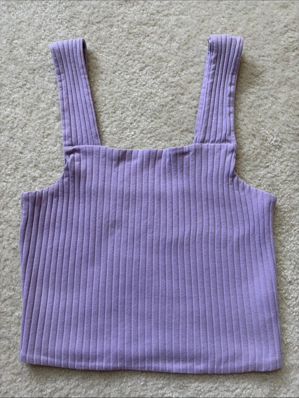 American Eagle Ribbed Square-Neck Crop Top